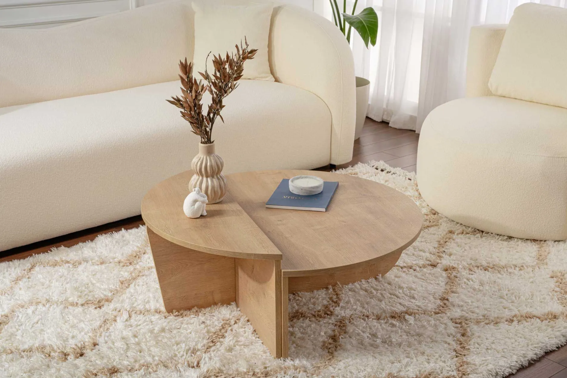 Couchtische Orion - 60x90x30cm - 2er Set - Eiche Dekor