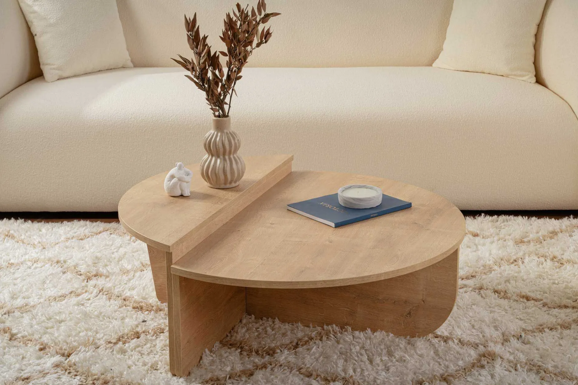 Couchtische Orion - 60x90x30cm - 2er Set - Eiche Dekor