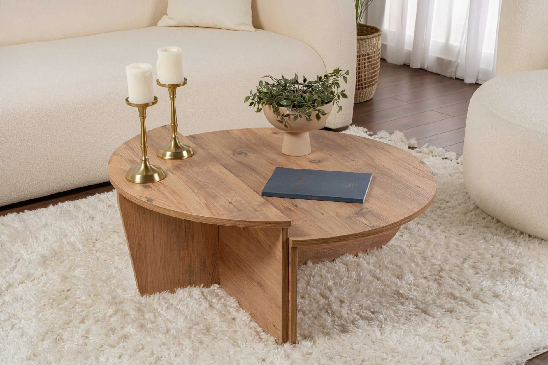 Couchtische Orion - 60x90x30cm - 2er Set - Atlantikkiefer