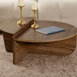 Couchtische Orion - 60x90x30cm - 2er Set - Dekor Nussbaum