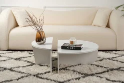 Couchtische Orion - 60x90x30cm - Satz von 2 - weiß