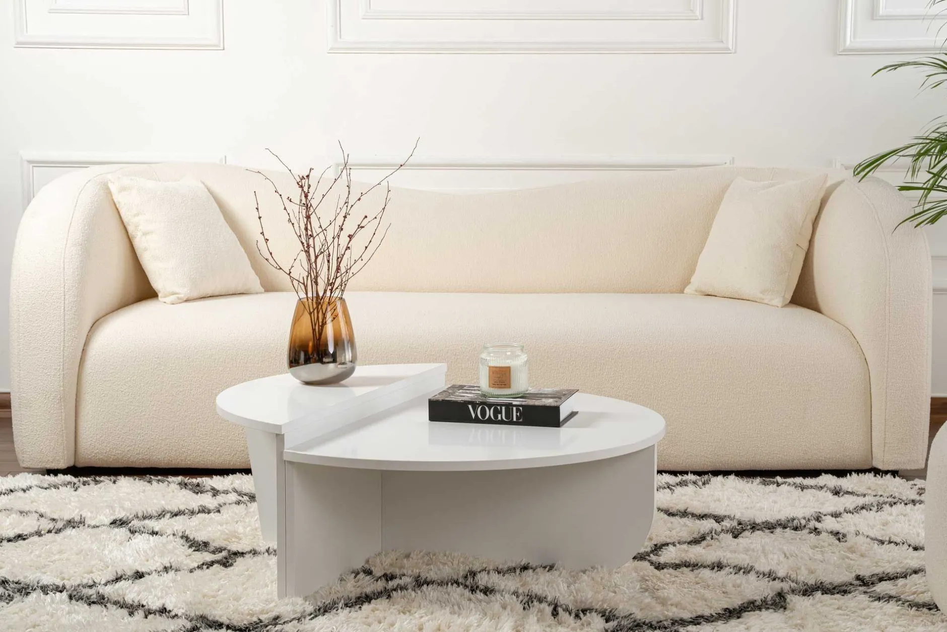 Couchtische Orion - 60x90x30cm - Satz von 2 - weiß