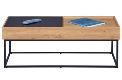 Couchtisch Filora | 110 x 50 x 40 cm | 2 Ablagefächer | Farbe: Eiche