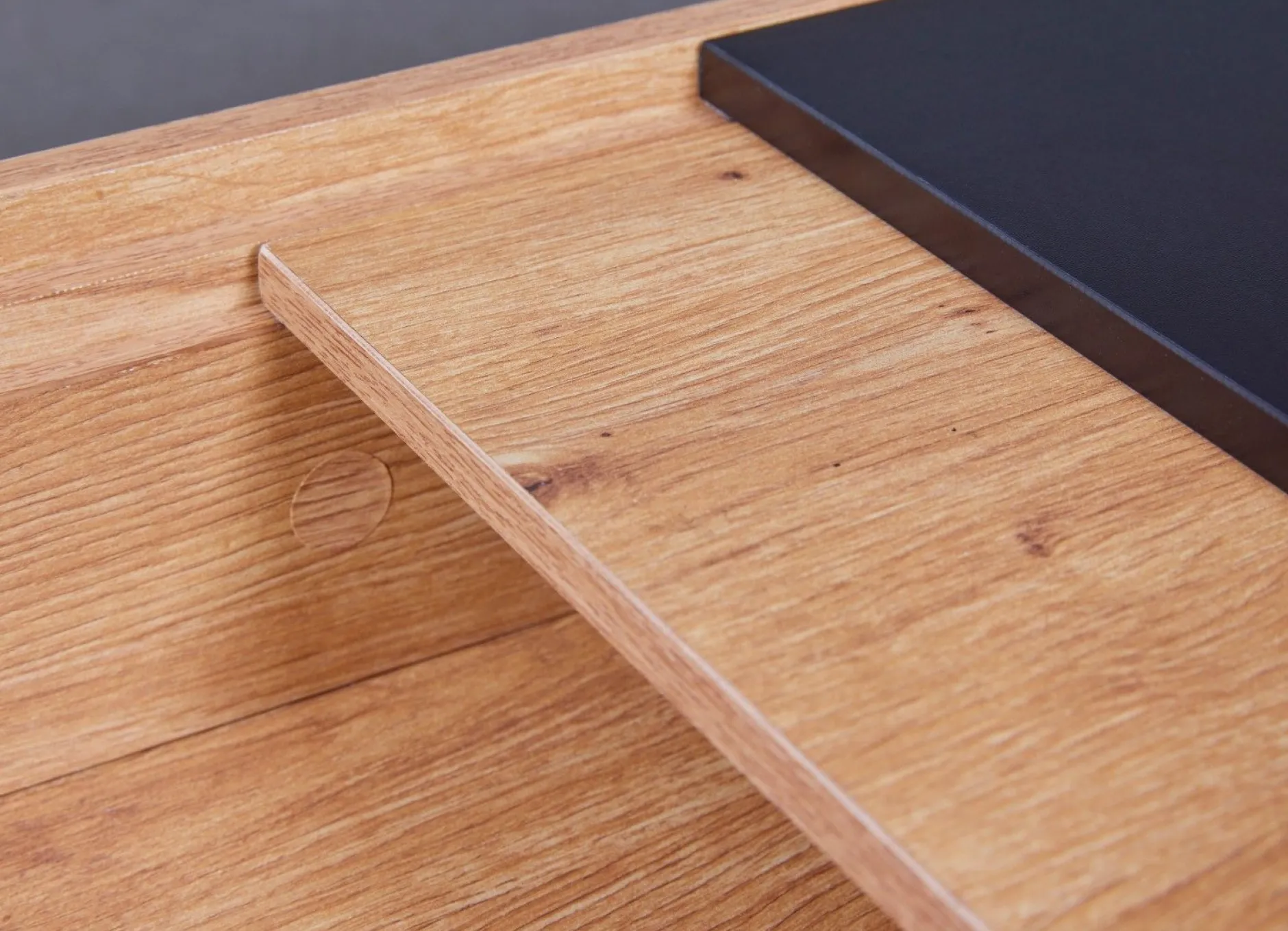 Couchtisch Filora | 110 x 50 x 40 cm | 2 Ablagefächer | Farbe: Eiche