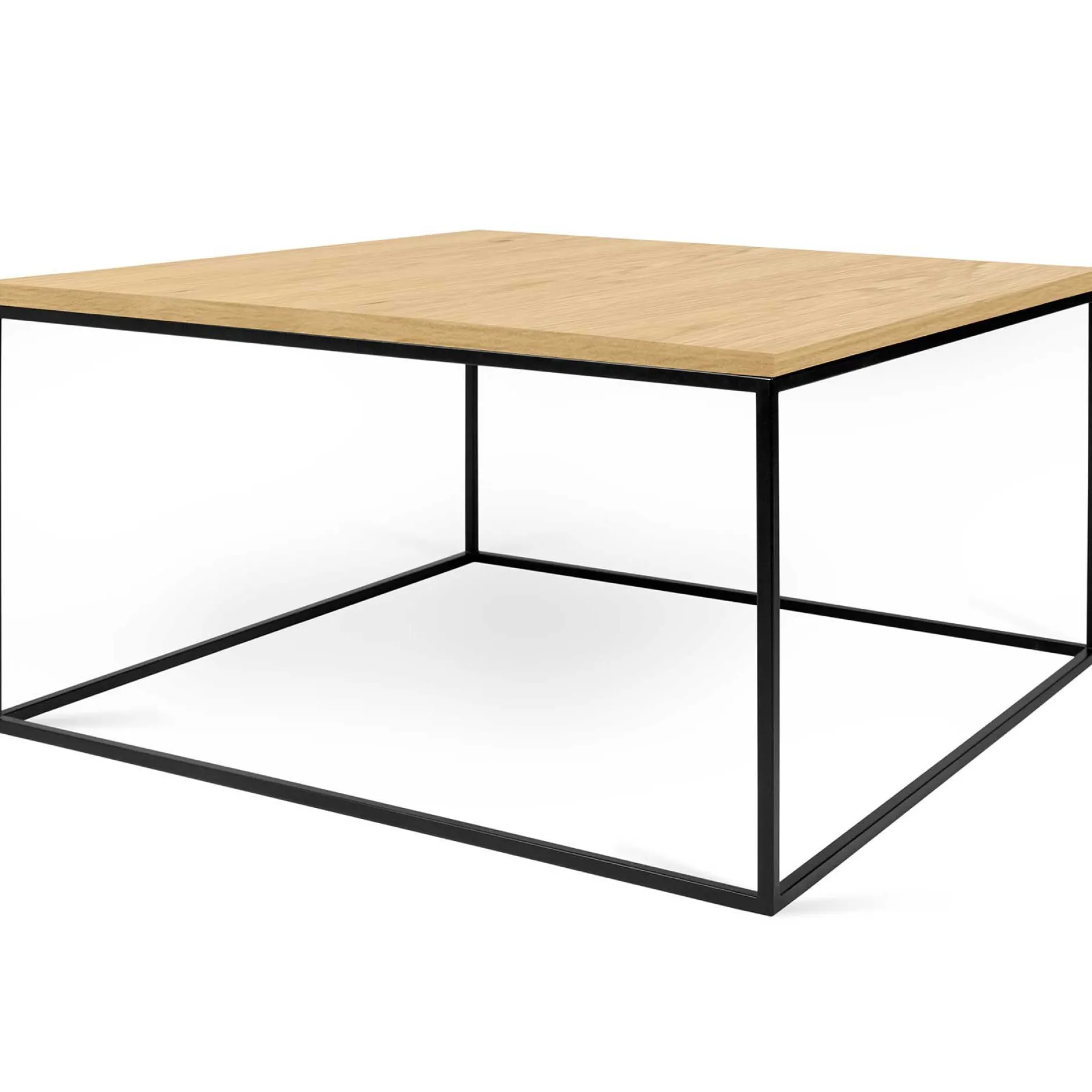 Couchtisch Gleam 75x75 - Eiche/Stahl