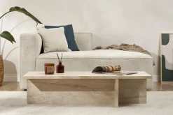 Couchtisch Harbor - 100% MELAMINE - Travertin - 30 x 45 x 120 cm