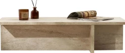 Couchtisch Harbor - 100% MELAMINE - Travertin - 30 x 45 x 120 cm