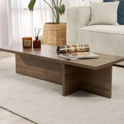 Couchtisch Harbor - 100% MELAMINE - Walnuss - 30 x 45 x 120 cm