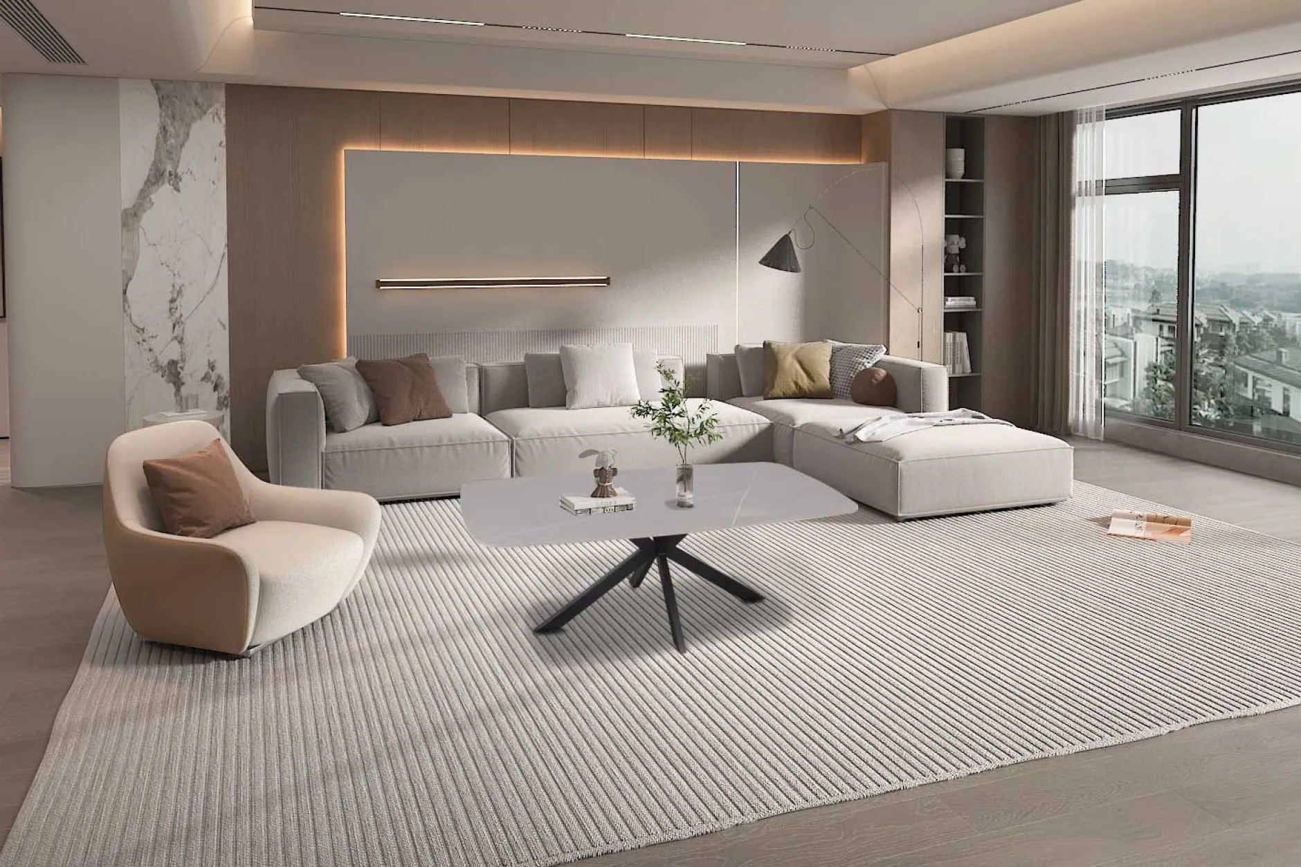 Couchtisch Helios | 130 x 70 x 45 cm | Grau