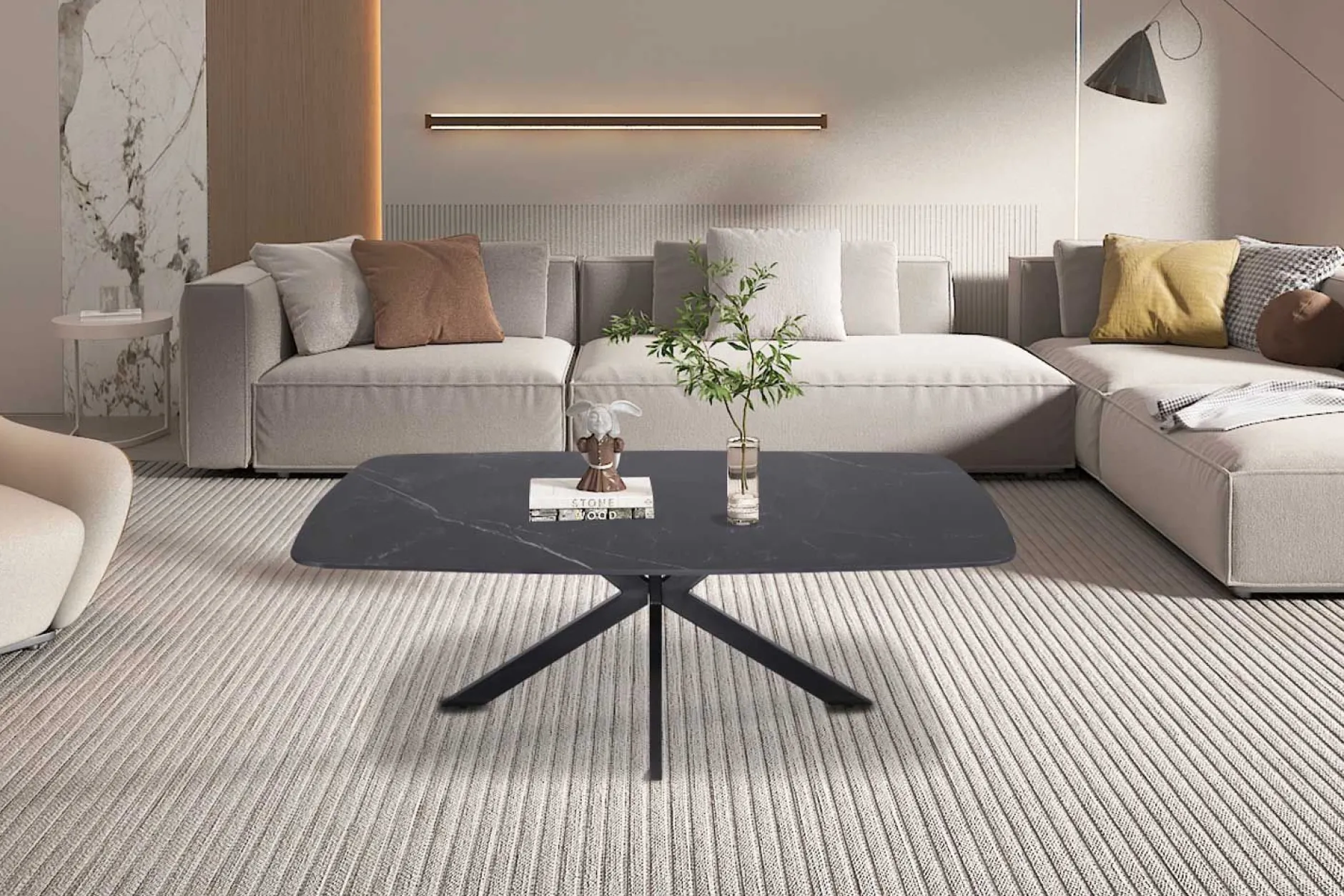 Couchtisch Helios | 130 x 70 x 45 cm | Schwarz
