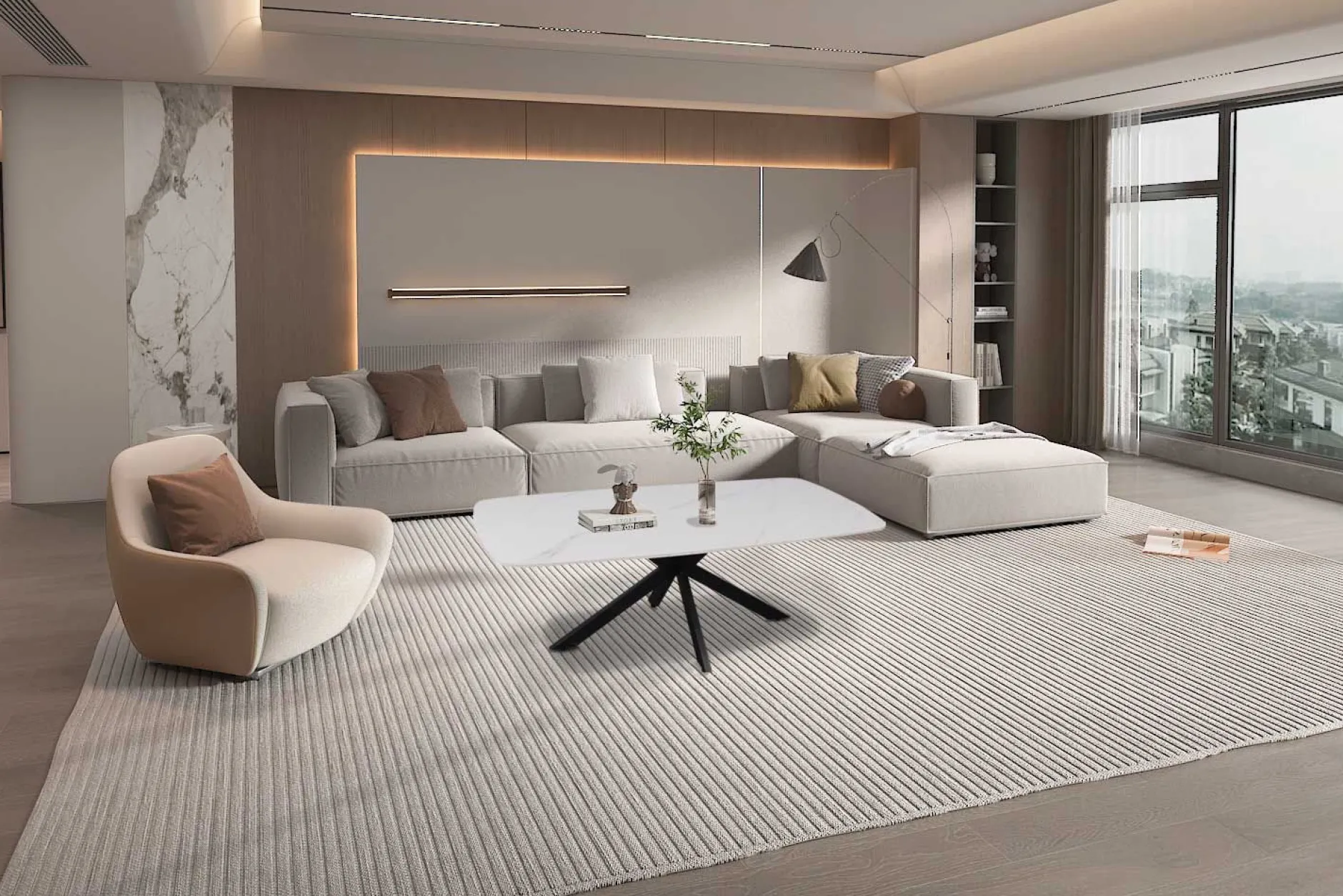 Couchtisch Helios | 130 x 70 x 45 cm | weiß
