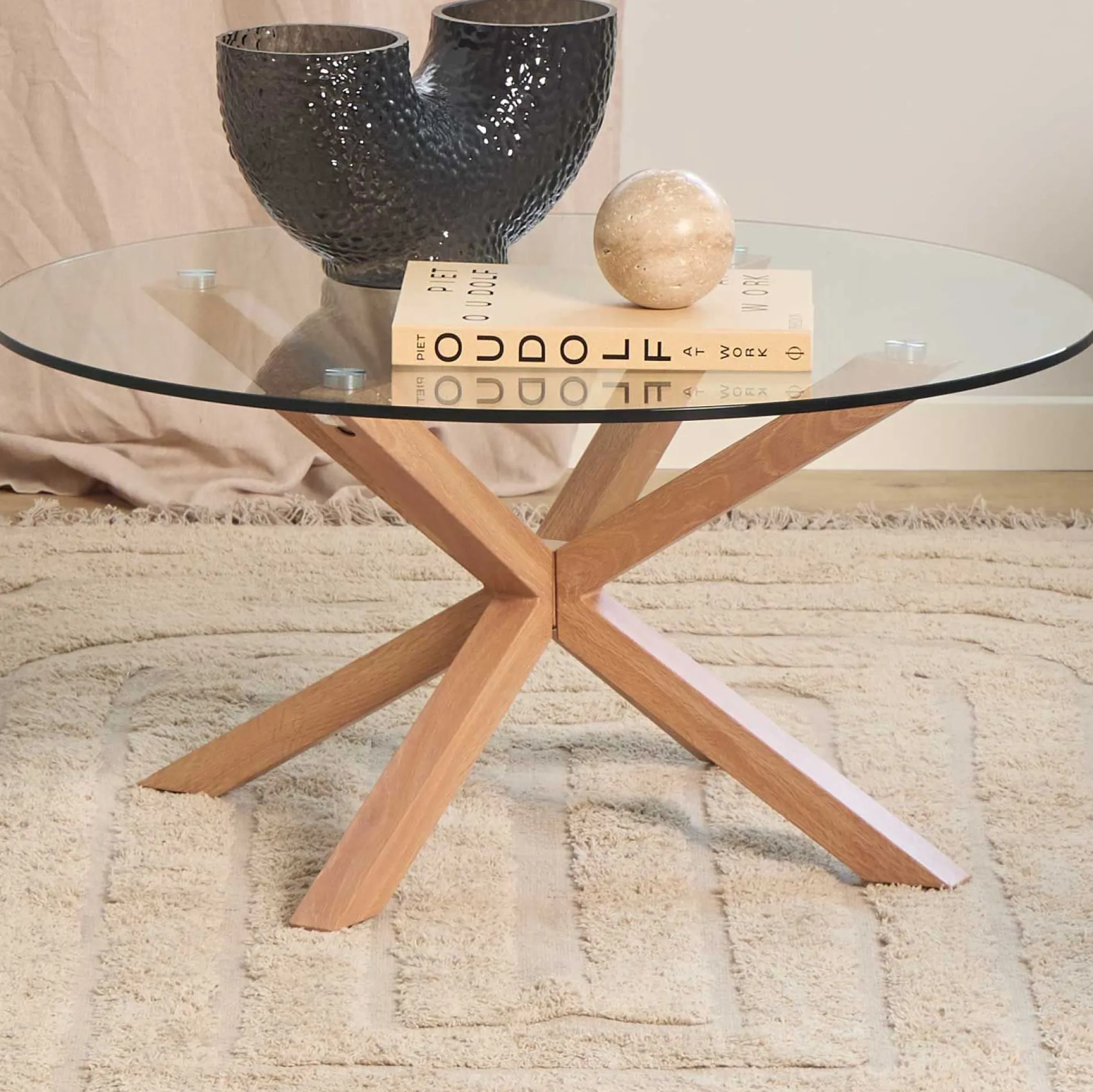 Couchtisch Hennie ø82cm - Eiche Dekor