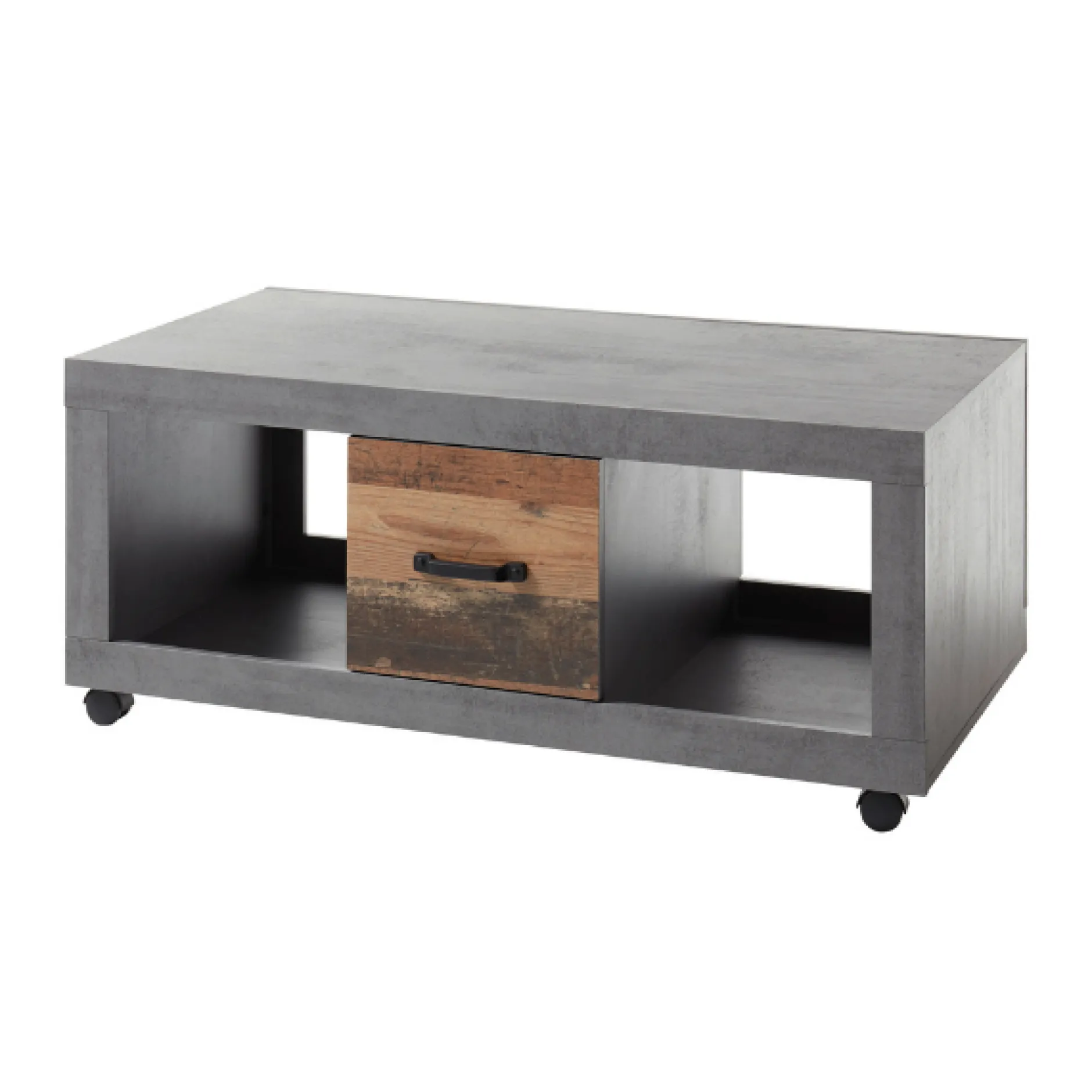 Couchtisch Indus 115cm mit 2 Schubladen - Beton