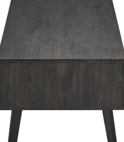 Couchtisch Justine - 120x60x45cm - verstellbar - mit Ablage - dunkelbraun