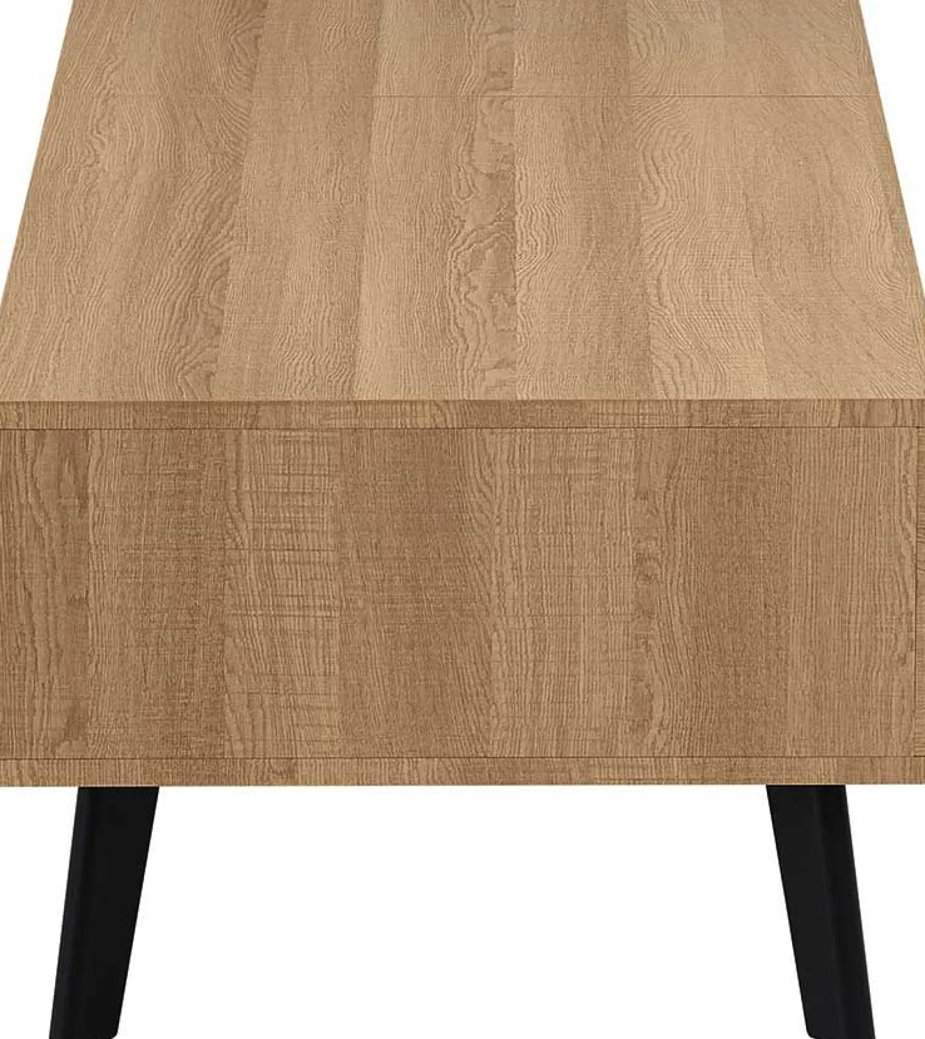 Couchtisch Justine - 120x60x45cm - verstellbar - mit Ablage - Eiche Dekor