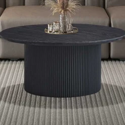 Couchtisch Lagos | Ø80 x 38 cm | Dunkelbraun