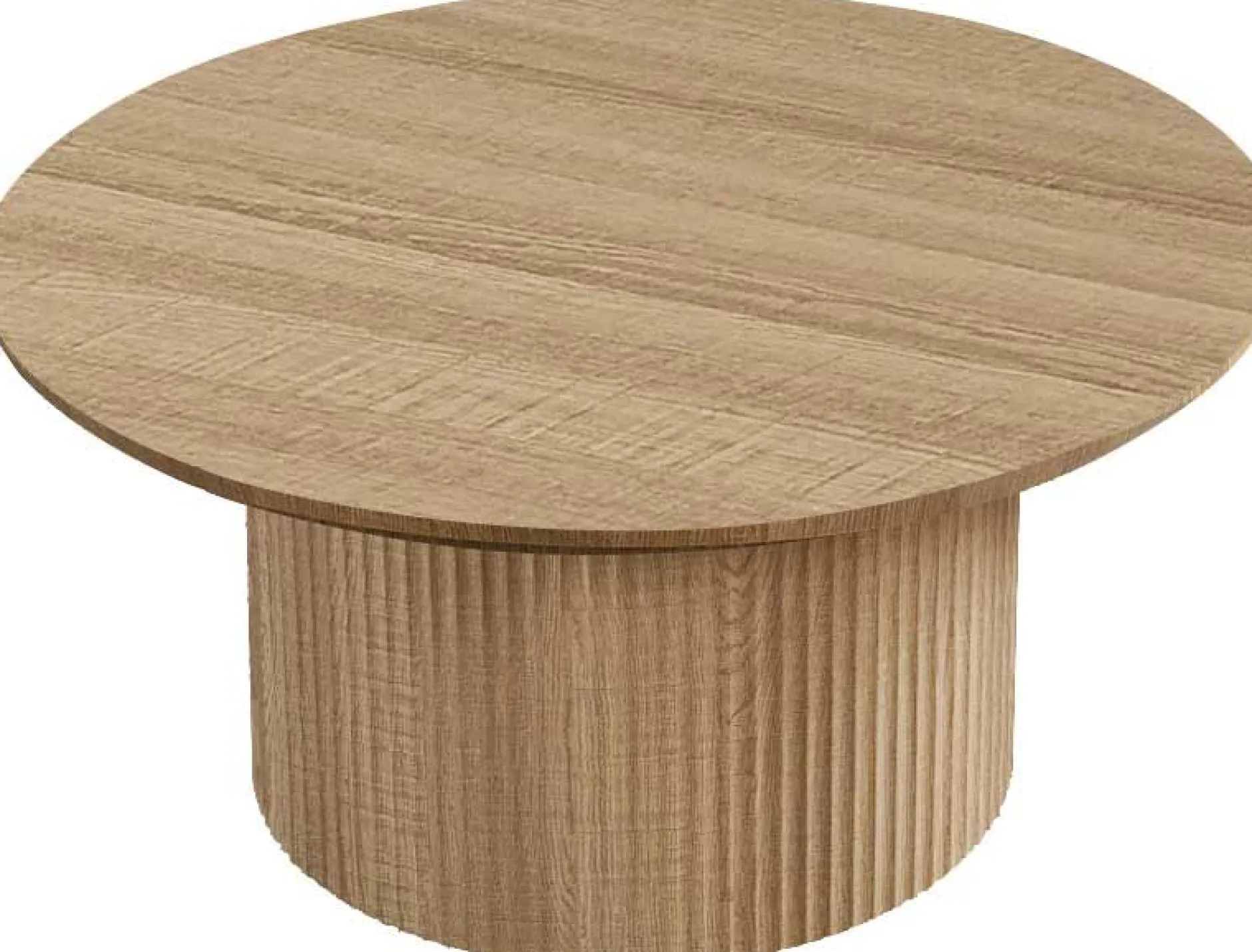 Couchtisch Lagos - Ø80x38cm - Eiche Dekor