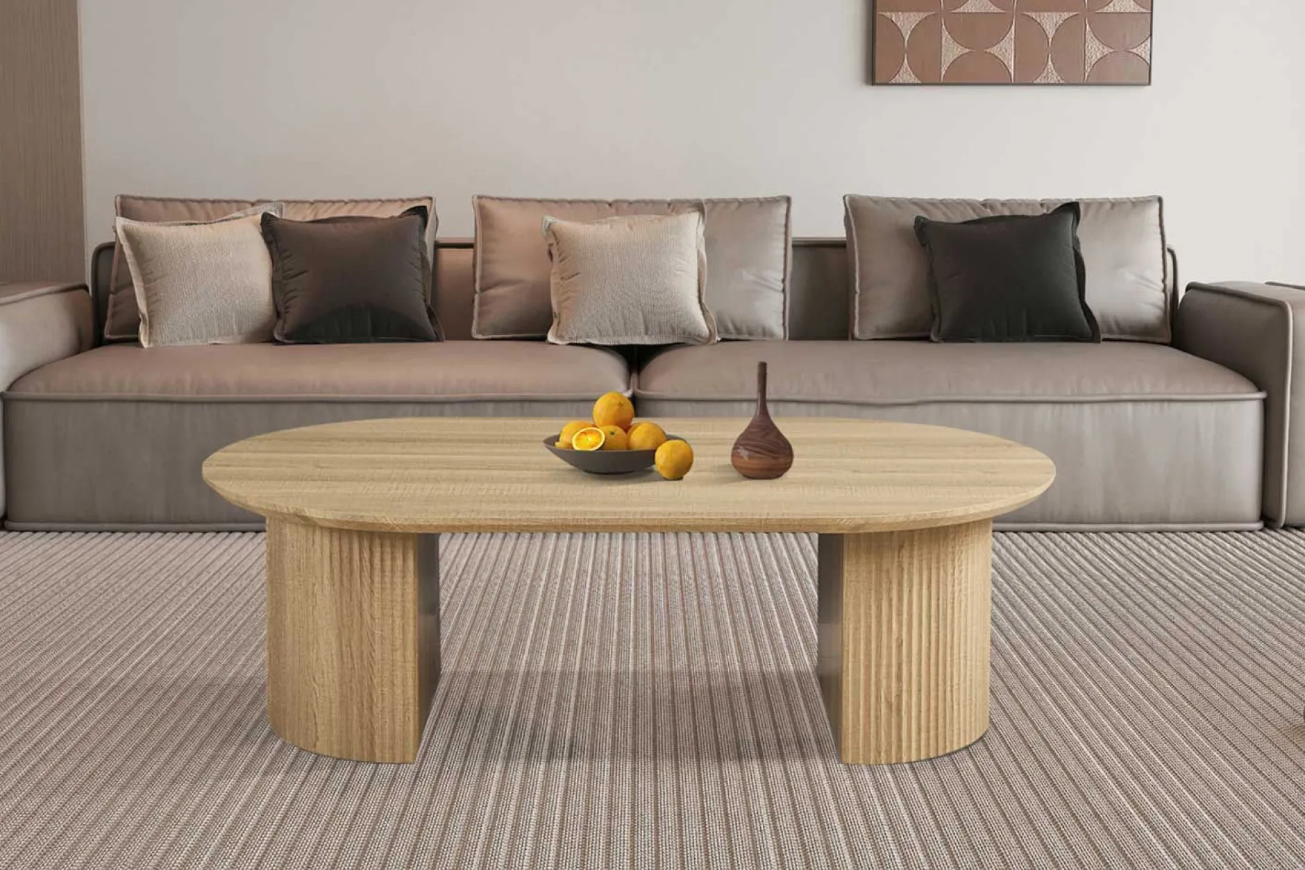 Couchtisch Lagos - 120x70x38cm - Eiche Dekor