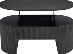 Couchtisch Lagos - 120x70x45cm - verstellbar - mit Ablage - dunkelbraun