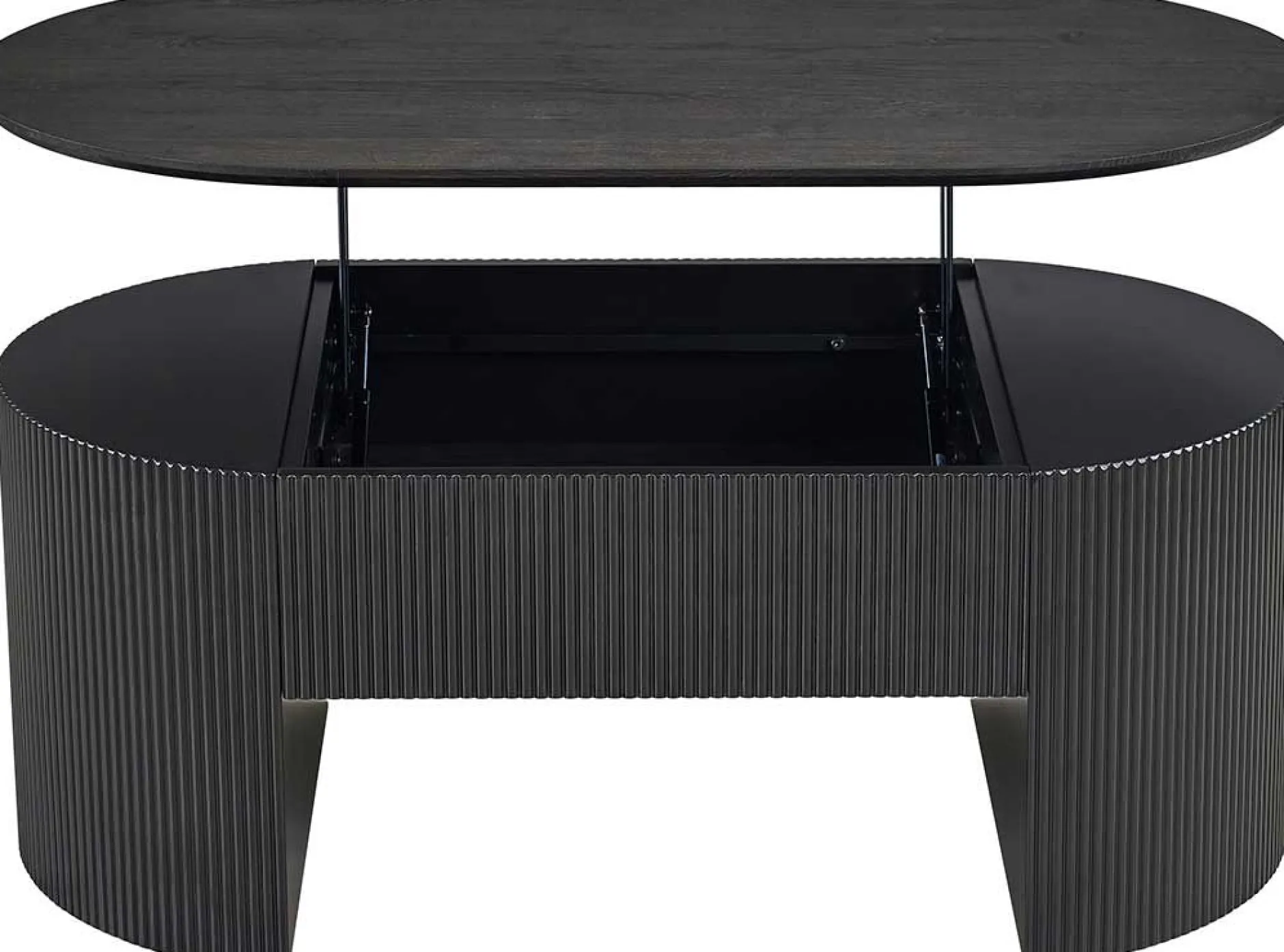 Couchtisch Lagos - 120x70x45cm - verstellbar - mit Ablage - dunkelbraun