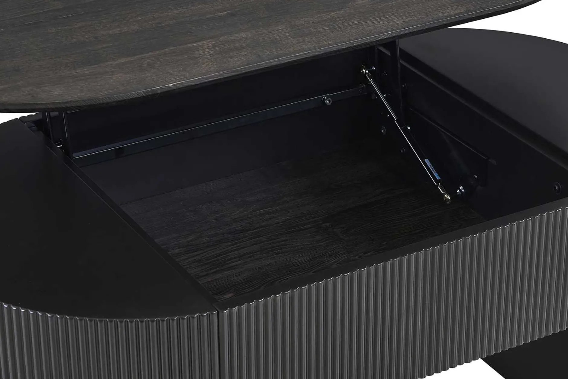 Couchtisch Lagos - 120x70x45cm - verstellbar - mit Ablage - dunkelbraun