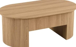 Couchtisch Lagos - 120x70x45cm - verstellbar - mit Ablage - Eiche Dekor