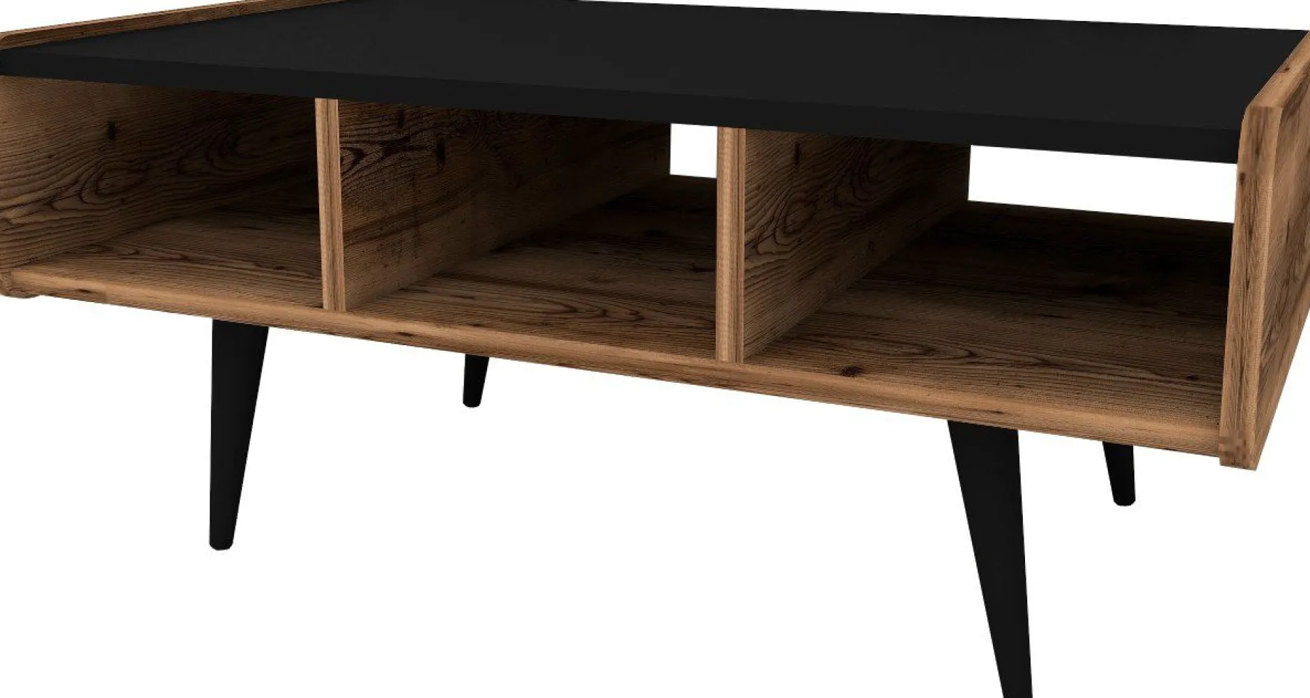 Couchtisch Line - 100% MELAMINE - Heller Nussbaum - 90 x 40 x 56 cm