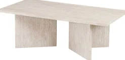 Couchtisch Litar - 125x65x42cm - beige Travertin