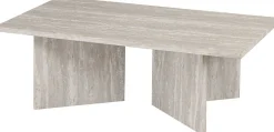 Couchtisch Litar - 125x65x42cm - Travertin grau