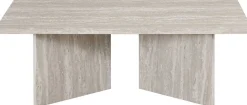 Couchtisch Litar - 125x65x42cm - Travertin grau