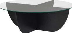 Couchtisch Liya - 100% TEMPERED GLASS - Holzschwarz - 30 x 90 x 90 cm