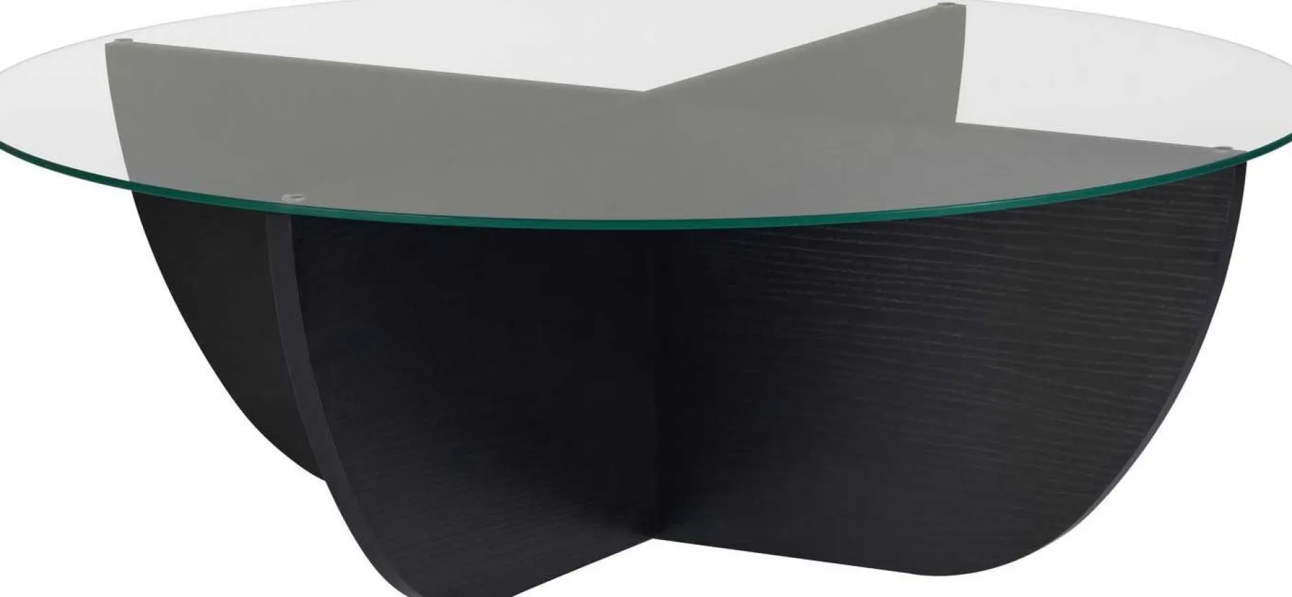 Couchtisch Liya - 100% TEMPERED GLASS - Holzschwarz - 30 x 90 x 90 cm