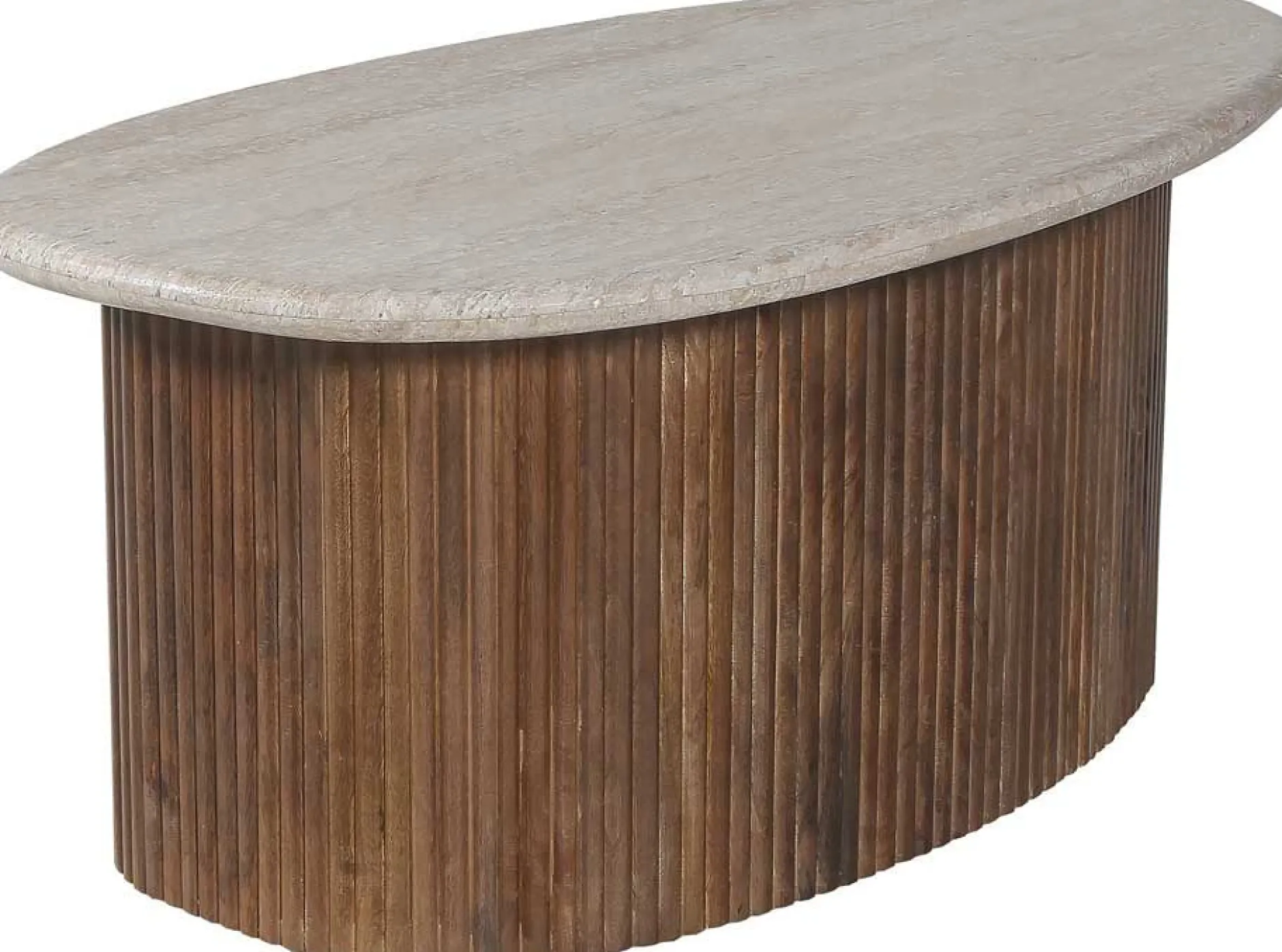 Couchtisch Louis | 90 x 55 x 40 cm | Travertin Beige