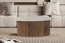 Couchtisch Louis | 90 x 55 x 40 cm | Travertin Beige