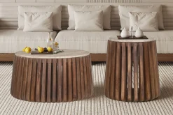 Couchtisch Lucce | Ø70 x 40 cm | Mangoholz