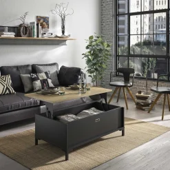 Couchtisch Manchester | Mit Ablagefläche | 109 x 60 x 36 cm | Helvezia Oak Design
