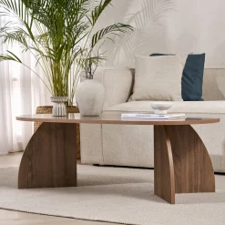 Couchtisch Melina - 100% MELAMINE - Walnuss - 40 x 60 x 120 cm