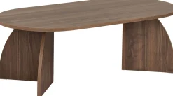 Couchtisch Melina - 100% MELAMINE - Walnuss - 40 x 60 x 120 cm