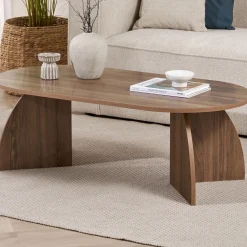 Couchtisch Melina - 100% MELAMINE - Walnuss - 40 x 60 x 120 cm