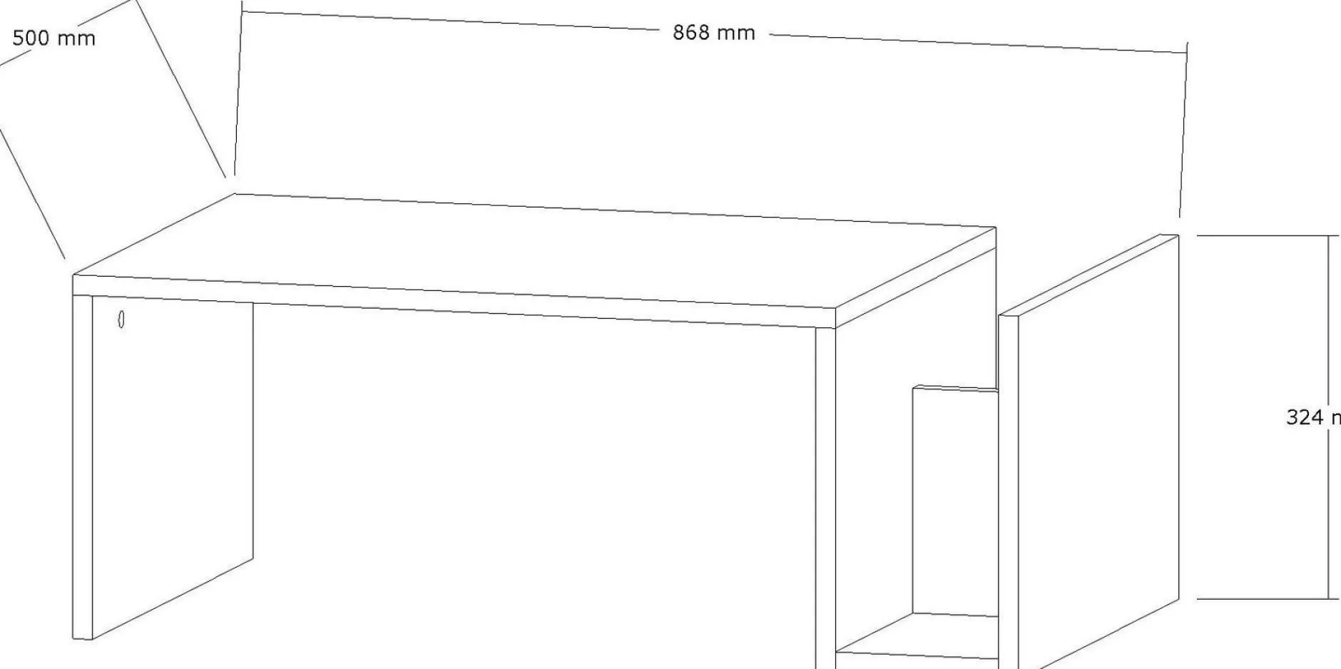 Couchtisch Memo - 100% MELAMINE - Saphireiche - 86,8 x 32,4 x 50 cm