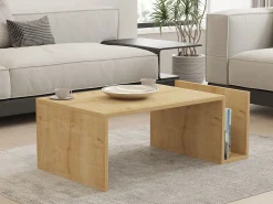 Couchtisch Memo - 100% MELAMINE - Saphireiche - 86,8 x 32,4 x 50 cm