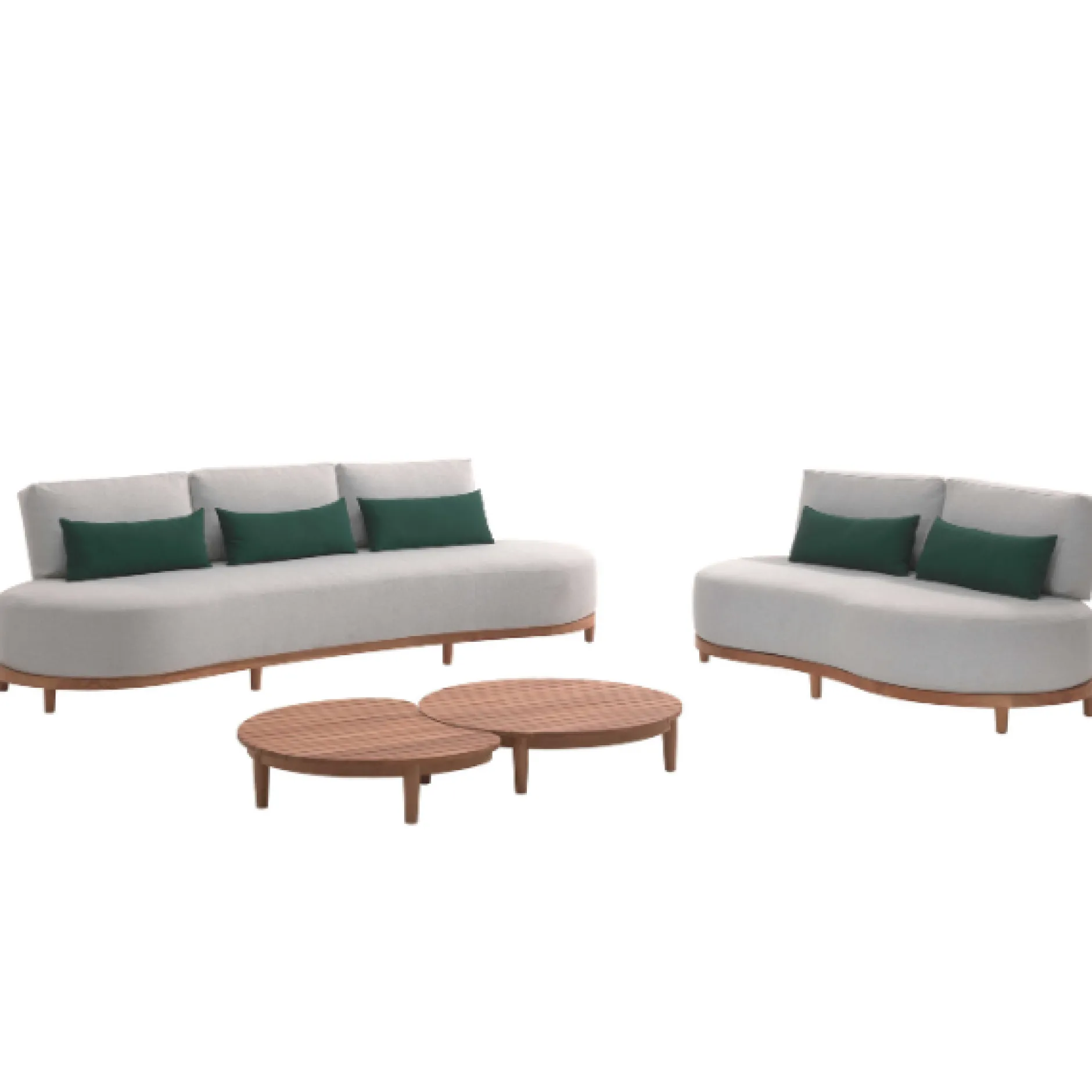 Couchtisch Mezzeluna Gescova - Teakholz 90x70 cm Braun