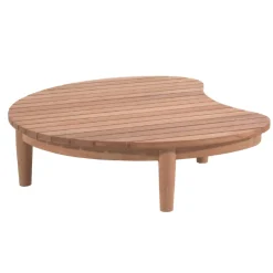 Couchtisch Mezzeluna Gescova - Teakholz 90x70 cm Braun