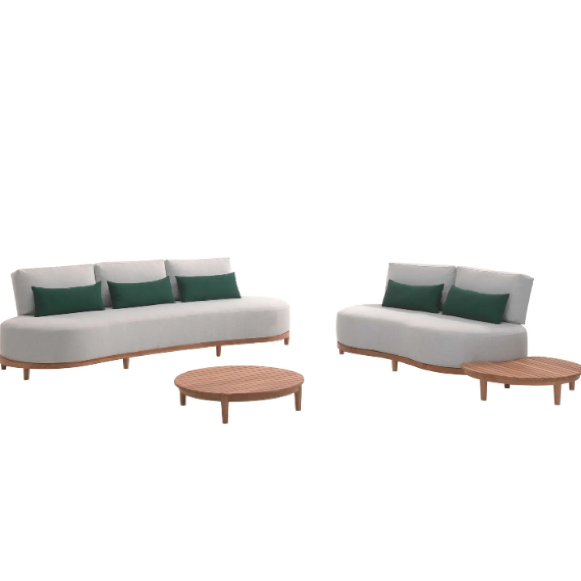 Couchtisch Mezzeluna Gescova - Teakholz 90x70 cm Braun