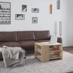 Couchtisch Milana 70x50 cm-Sonoma Eiche/Weiß