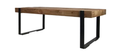 Couchtisch Norton 130x60cm - recyceltes Teakholz/Eisen