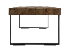 Couchtisch Norton 130x60cm - recyceltes Teakholz/Eisen