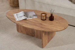 Couchtisch Orba - 100% MELAMINE - Atlantik-Kiefer - 40 x 65 x 120 cm