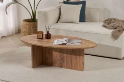 Couchtisch Orba - 100% MELAMINE - Atlantik-Kiefer - 40 x 65 x 120 cm