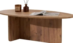 Couchtisch Orba - 100% MELAMINE - Atlantik-Kiefer - 40 x 65 x 120 cm